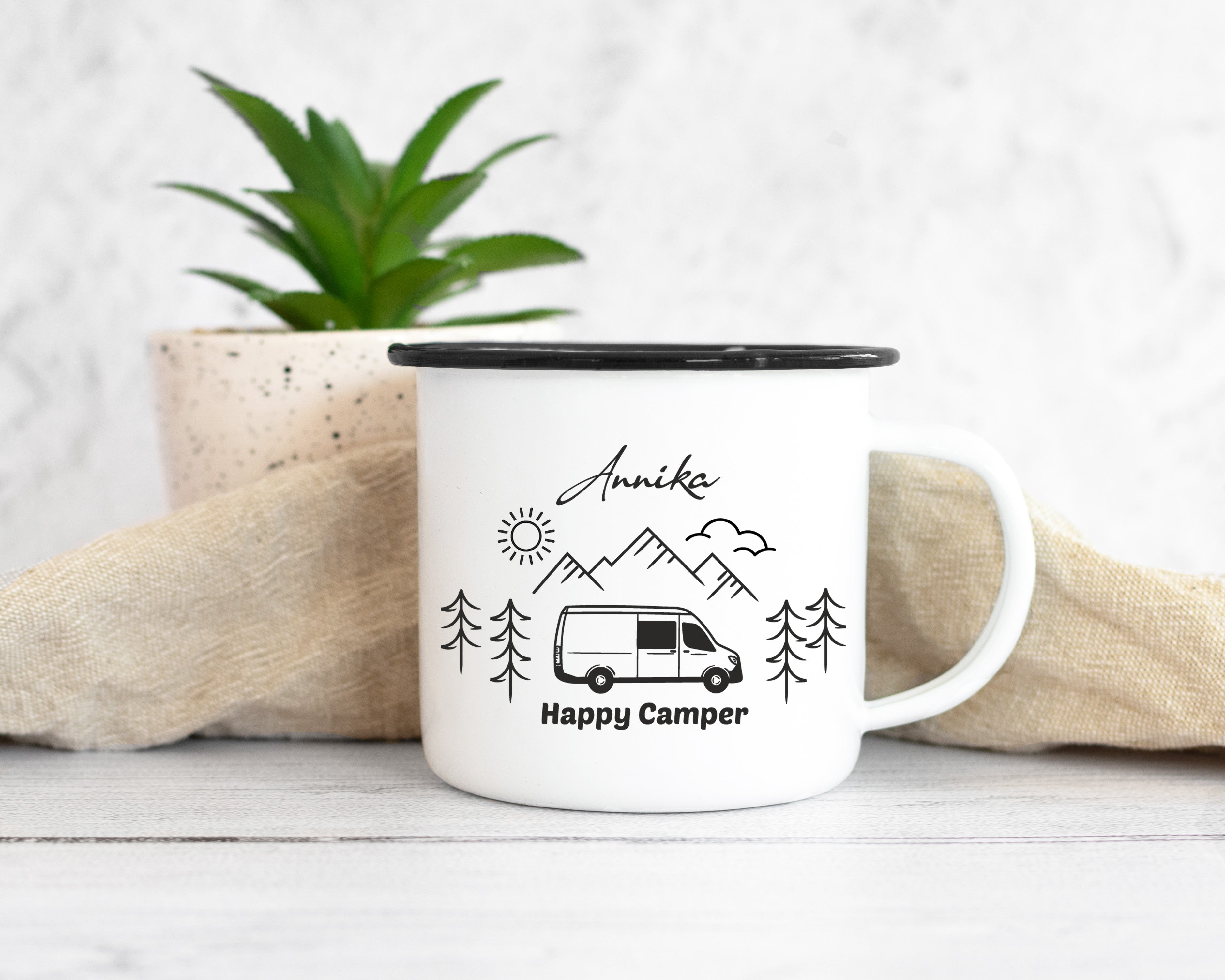 Personnalisé Custom Camping Mug Happy Camper Mug Camp