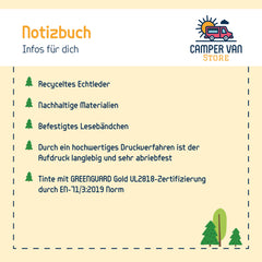 Notizbuch Leder "Jakobsweg Muschel Lineart"