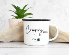 Emaille Tasse "Camping Modus ON"