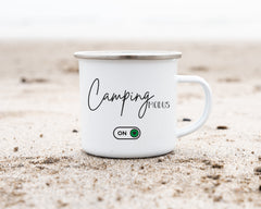Emaille Tasse "Camping Modus ON"
