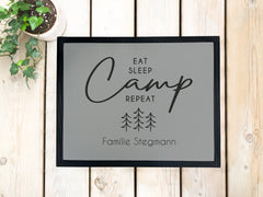 Fußmatte "Eat Sleep Camp Repeat TANNEN"