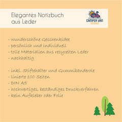 Notizbuch Leder "Höhenlinien"