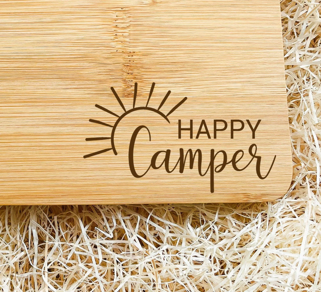 Bambus Brettchen "Happy Camper"